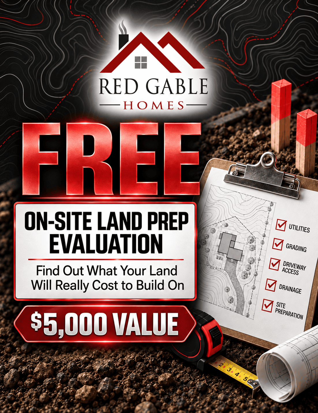 Free Site Eval Flyer Red Gable